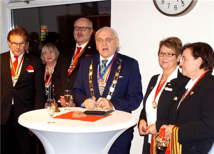 RKK-Präsident Hans Mayer begrüßte gemeinsam mitdem Vorstands-Team die Besucher des Neujahrsempfangs.