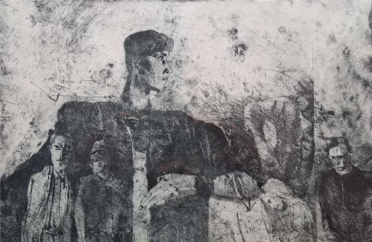 Radierung von Klaus Krumscheid.Foto: Klaus Krumscheid