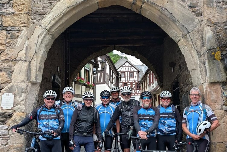 Radsportgruppe des TV Kärlich unterwegs