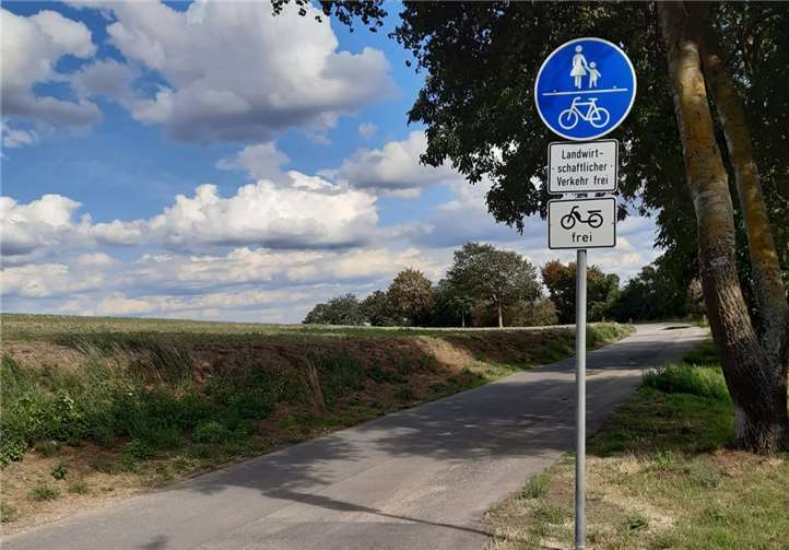 Radwege von und nach Eich sind nun als solche erkennbar. Foto: CDU Eich