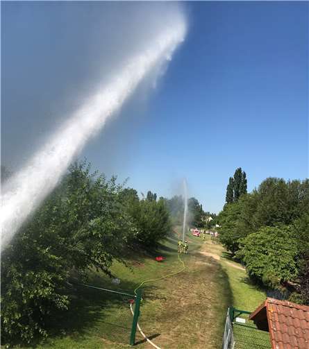 Räumungsübung nach Bilderbuch: Alle Kinder konnten mit ihren Erziehern das Gebäude vor Eintreffen der Weißenthurmer Feuerwehr verlassen.Philipp Neander/Feuerwehr Weißenthurm