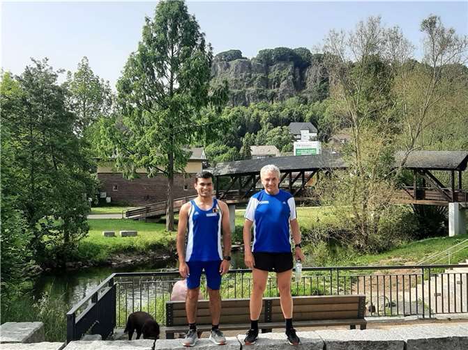 Raheb Rahimi (links) und Klaus Jahnz in Gerolstein.