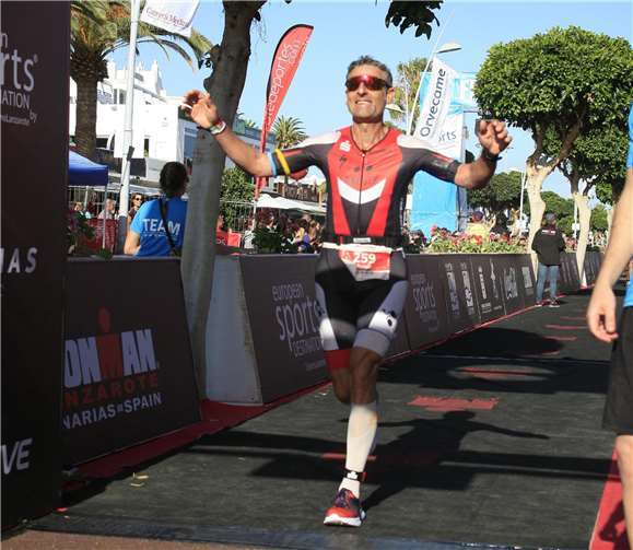Rainer Breuer beim Zieleinlauf.Foto: privat