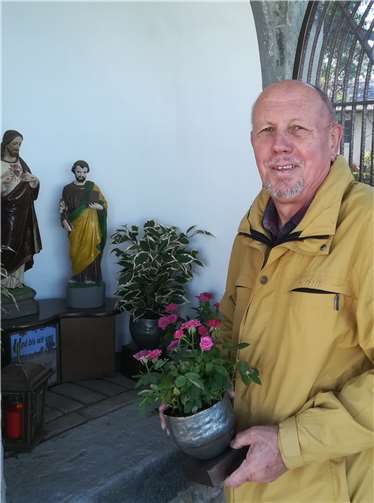 Rainer Schmitz am Heiligenhäuschen. Privat