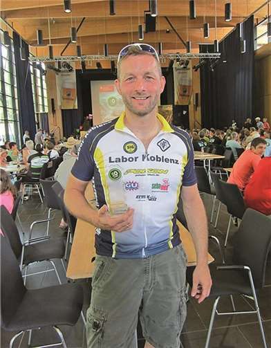 Ralf Berenhäuser Platz zwei beim Saarschleifen-Marathon.  Privat