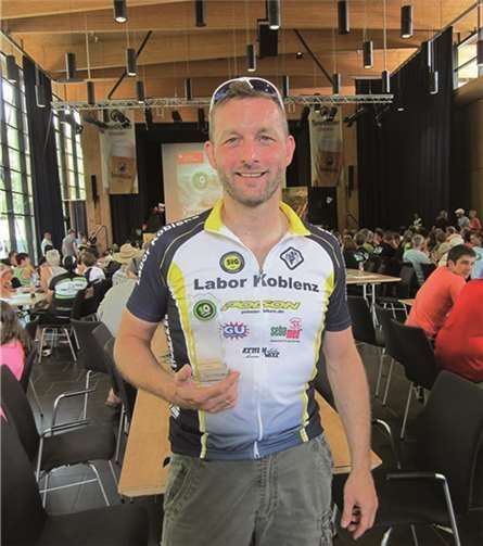 Ralf Berenhäuser Platz zwei beim Saarschleifen-Marathon.  Privat