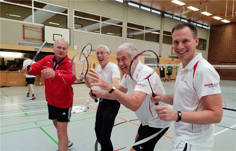 Ralf Kämpf, Hartmut Bauer, Dieter Prax und Daniel Reuschel beim Gruftiturnier in Mayen.