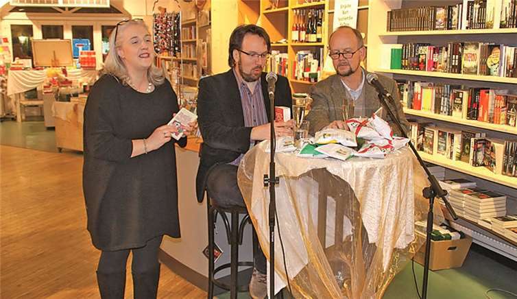 Ralf Kramp und Carsten Sebastian Henn lasen bei AnkerBuch aus ihrem neusten Krimi vor. privat
