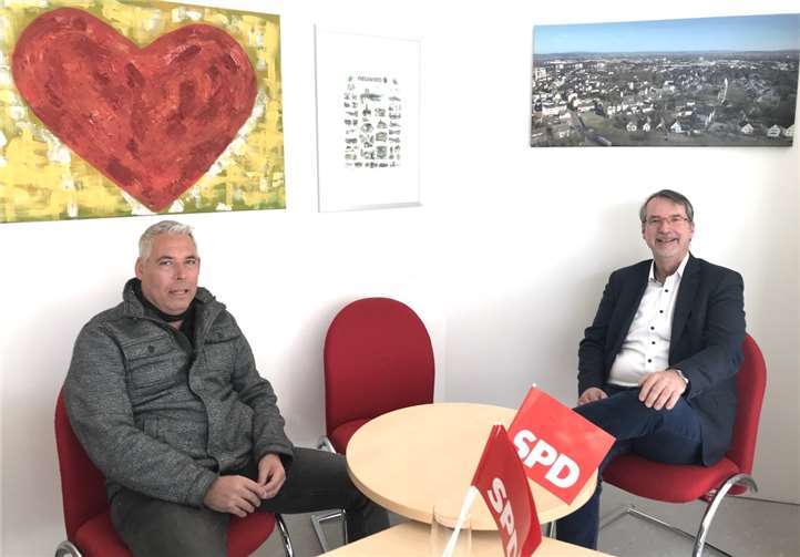 Ralf Winn und Sven Lefkowitz tauschten sich unter anderem über Soforthilfen aus. Foto: privat