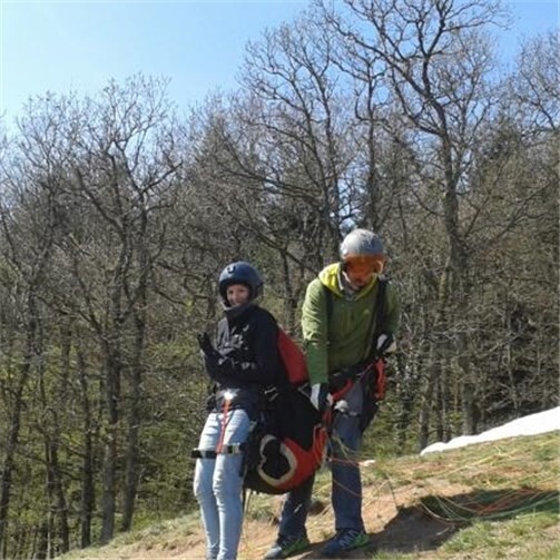 Ramona Sturm vor ihrem Debüt beim Tandemflug.privat
