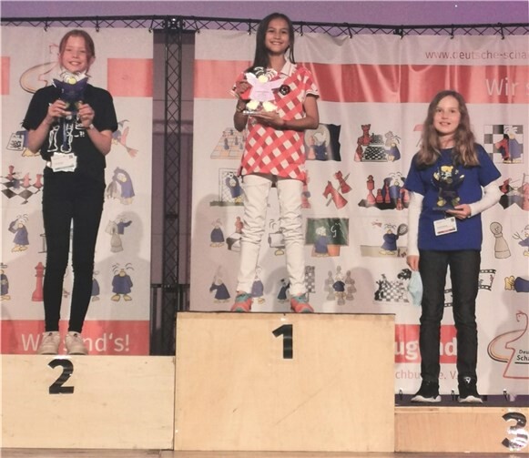 Rang 3 von den besten 40 U12w-Mädchen bei den Deutschen Meisterschaften 2021 in Magdeburg im Maritim Hotel - Maria Burlutskaia. Foto: M. Burlutskaia