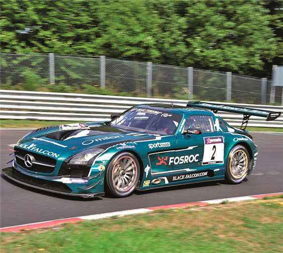Rang zwei für den Mercedes-Benz SLS AMG GT3 von Black Falcon.