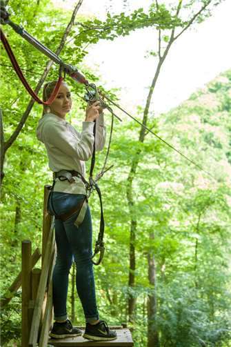 Rasante Action auf der Megaseilbahn.  Foto: Tevfik Sezi