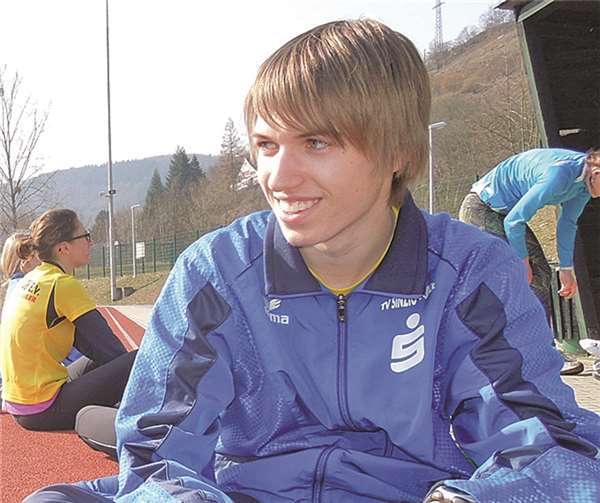 Rasmus Klucker mit drei Sprüngen zum neuen Vereinsrekord. privat