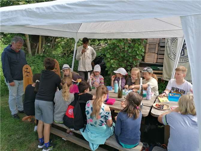 Rast der Klasse 3c der Grundschule Ahrweiler in der Frankensiedlung.  Foto: privat