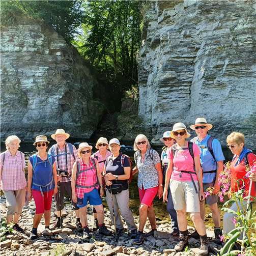 Rast vor dem Naturdenkmal Prümer Tor.  Foto: Edith Arbona