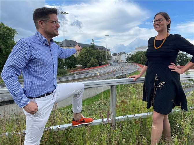 Ratsmitglied Christian Altmaier und die umweltpolitische Sprecherin der Freie Wähler-Ratsfraktion, Kathrin Laymann.Quelle: Freie Wähler Koblenz