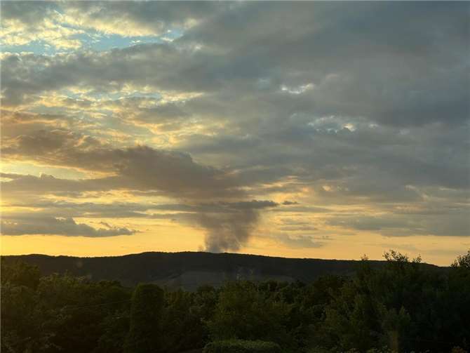 Rauchwolke des Brandes. Foto: privat