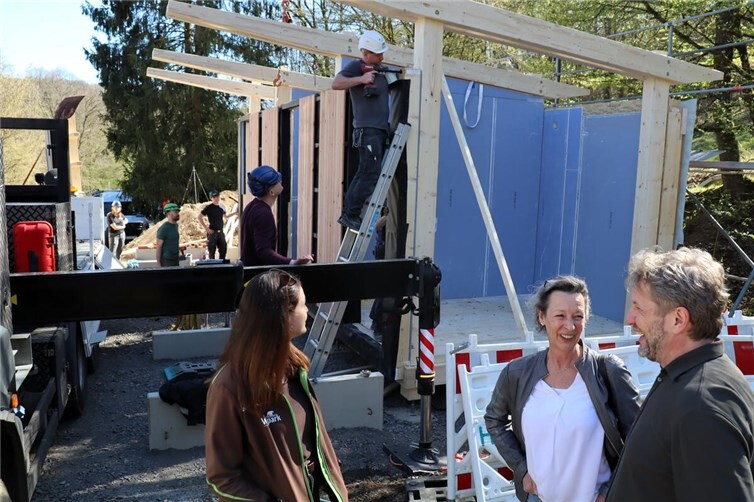 „Re-Use Holzbau“ ist das Stichwort beim Bau der neuen Sanitäranlage im Wildpark.