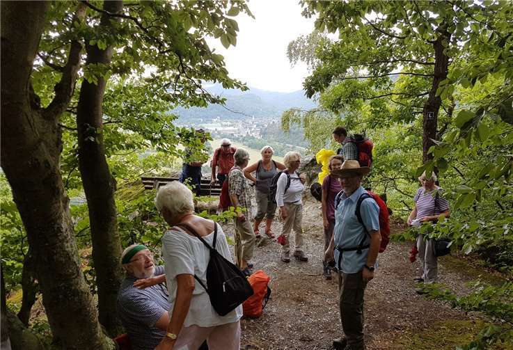 Regen und Wärme konnten den Wanderern nichts anhaben.Taunusklub Bad Ems