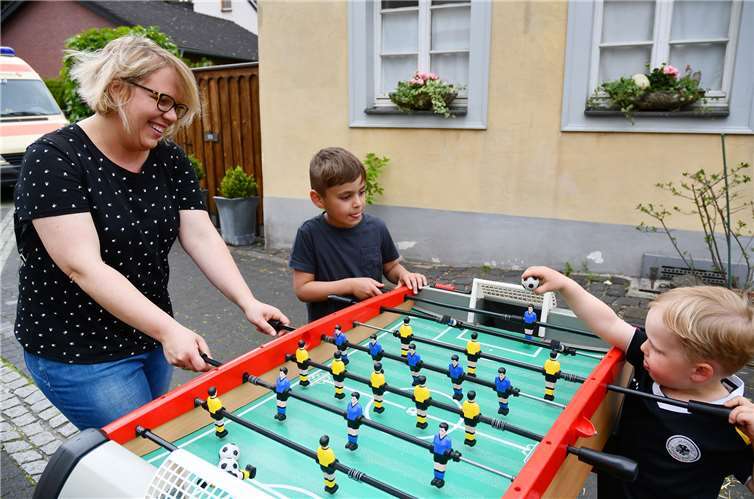 Reger Andrang herrschte auch am Tischkicker.