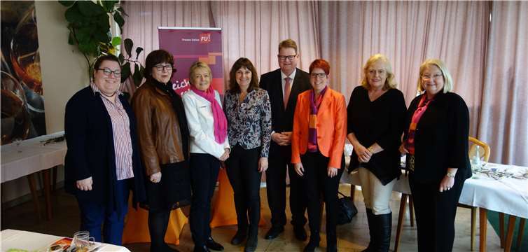 Regina Vogt, Marita Frieden, Birgit Collin-Langen, MdEP, Mechthild Heil, MdB, Ralf Seekatz, MdL, Jessica Weller, Petra Robben und Hedi Thelen, MdL. Foto: privat