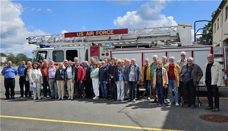Reisegruppe auf der Air Base Ramstein.  Foto: privat
