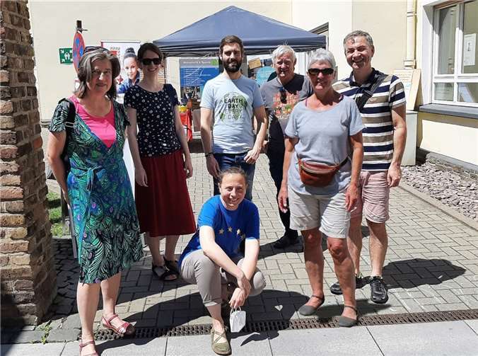 Remagener Grüne aus Fraktion und Vorstand beim 1. Klimafest in Remagen und im Kreis Ahrweiler. Foto: Grüne Ortsverband Remagen/Volker Thehos