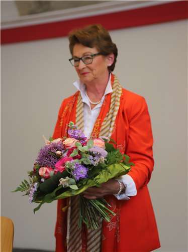 Renate Offergeld nach der einstimmig erfolgten Nominierung. Foto: privat