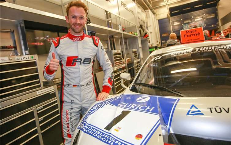 Rene Rast holte im Audi R8 LMS im ersten Qualifying die schnellste Zeit. Foto: Gruppe C GmbH