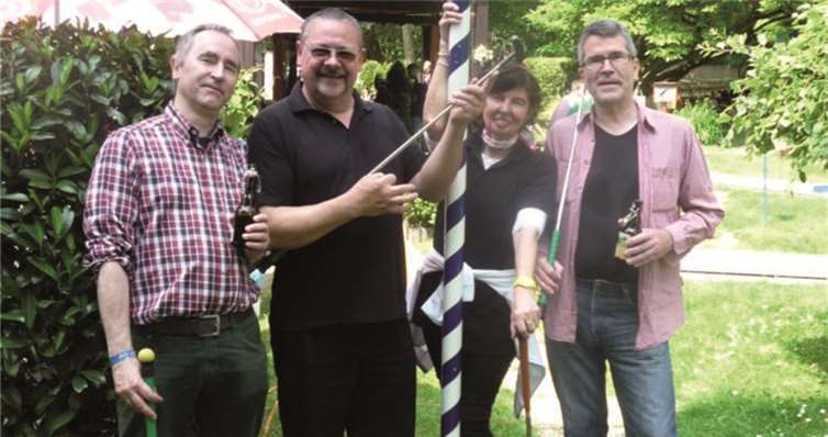 Resi, Dietmar, Frank und Jürgen bei den „Vallerer Masters“. privat