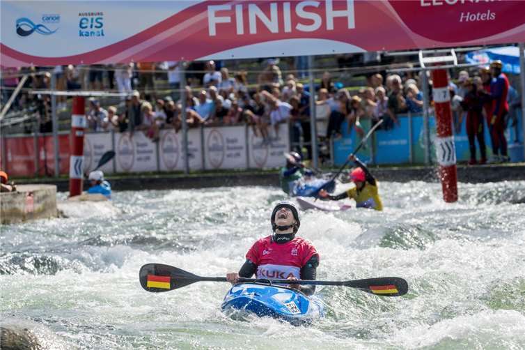 Ricarda Funk beim Weltcupfinale in Augsburg.  Foto: Thomas Lohnes