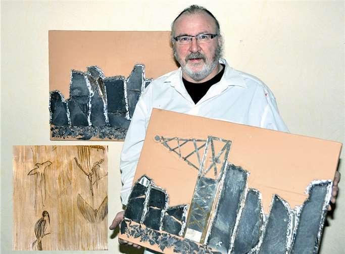 Richard Frensch zeigt seine Werke. -BS-