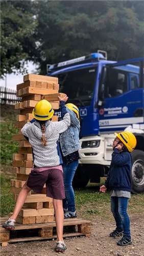 Riesenjenga war ein großer Spaß.