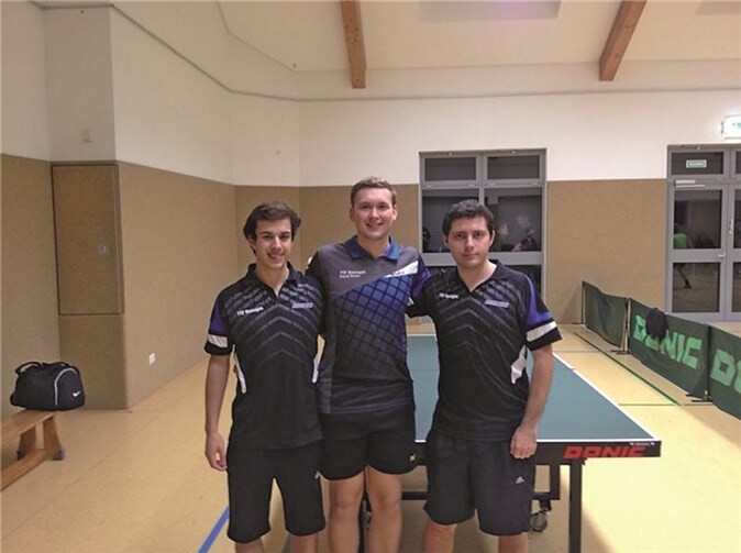 Robert Larscheid, Pascal Grüne und Kevin Müller (v.l.) erkämpften einen 4:2-Pokalsieg in Oedingen.privat