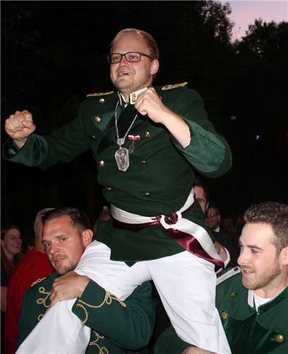 Robin Grießel ist der 80. Schützenkönig in der Historie der Junggesellen-Schützen-Gesellschaft „St. Lambertus“ Lantershofen.DU