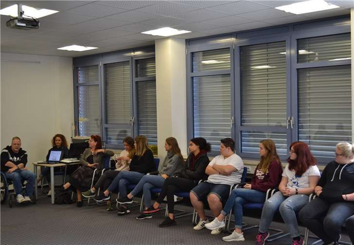 Robin Knopf berichtete den Schülern von seinem Leben im Rollstuhl.privat