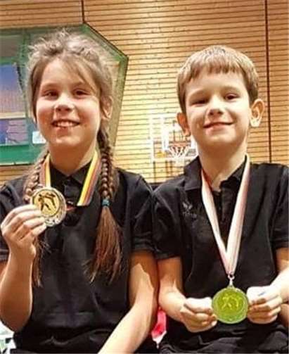 Robin Wagner und Michelle Weber erkämpften sich Silber. Foto: privat