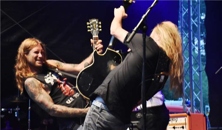 Rockfestival 2019 Tolle Actionbeim Auftritt der norwegischen Band Audrey Horne.