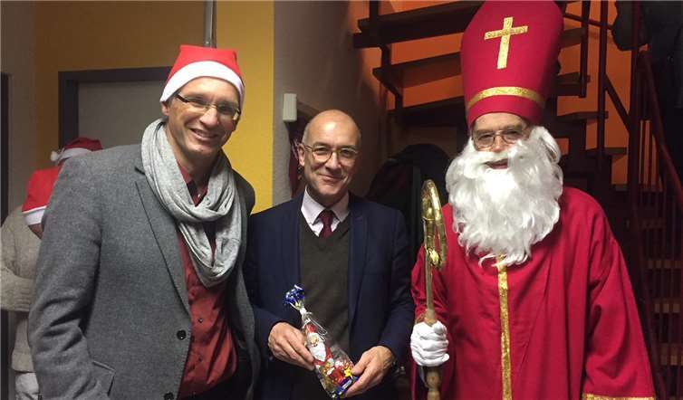 Rodger Ody, Bürgermeister Bert Spilles und der Nikolaus.privat