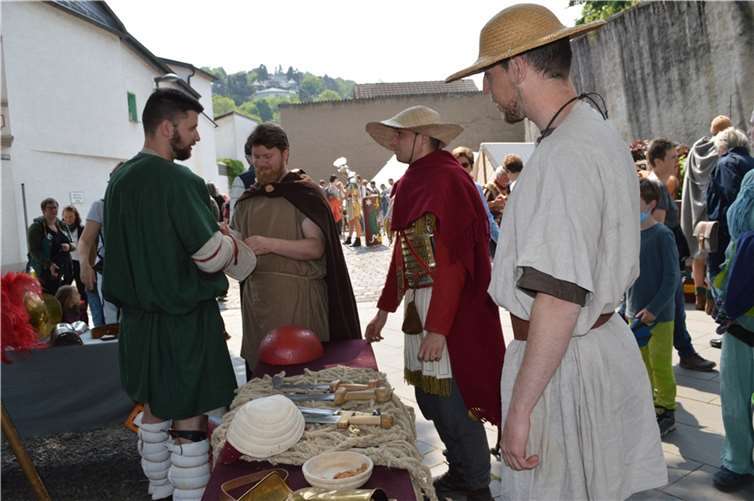 Römische Waffen und Bekleidung stießen auf großes Interesse.