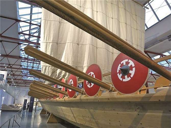 Römisches Militär-Ruderboot im Schifffahrtmuseum Mainz. Privat