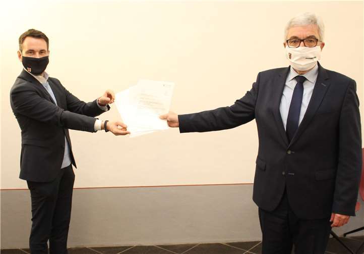 Roger Lewentz und David Langner (li.).#Quelle: Ministerium des Innern und für Sport