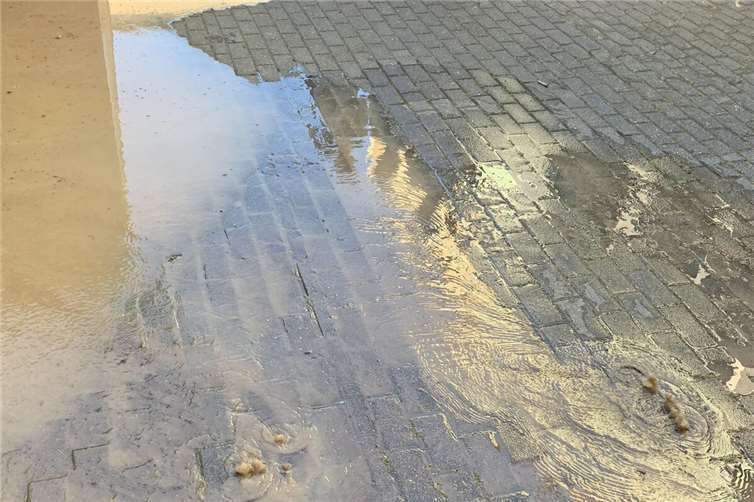 Rohrbruch am Megina-Gymnasium Mayen.Foto: Kreisverwaltung MYK