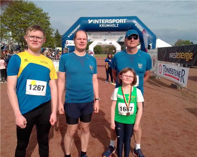 Roland, Siggi, Julian und Marie waren auch in Mendig mit vollem Einsatz dabei.