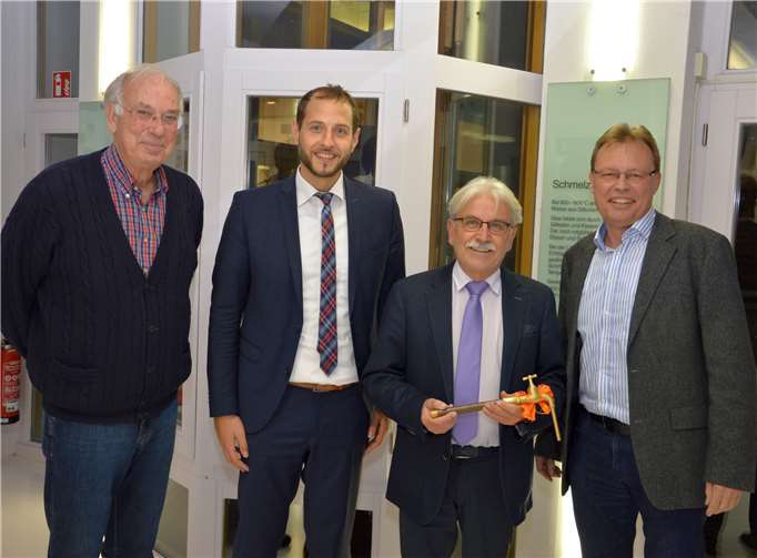 Dank für die Unterstützung Rolf Greiff (v. l.), Sebastian Greven, Lorenz Euskirchen und Christian Metze. Friedhelm Becker