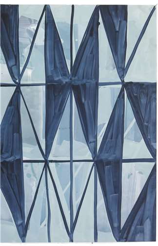 Rolf Poellet stellt mit seinen Werken einen Bezug zwischen Malerei und Architektur her. privat