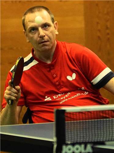 Rollstuhlfahrer Christian Reuter punktete in der Bezirksliga und in der Kreisklasse.Foto: M. Schreiber