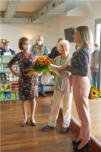 Roswitha Thünker bei ihrer Ehrung für 50 Jahre Mitgliedschaft.