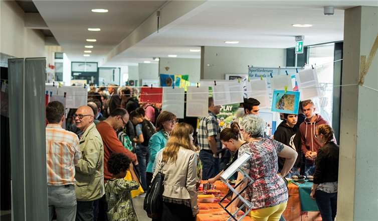 Ruanda Ausstellung am Campus in Koblenz. Foto: Adrian Müller